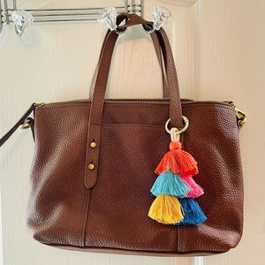 Fossil Medium tote with removable charm